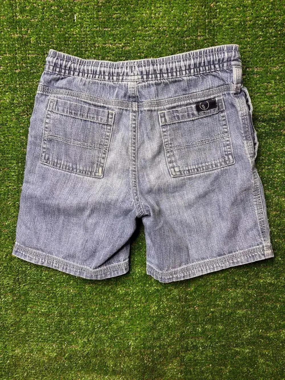 Vintage Y2K 2005 Gymboree Boys Size 6 Light Wash Denim Elastic Waist Shorts
